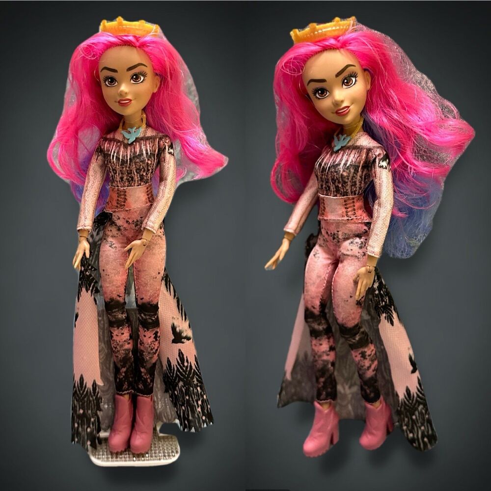 Disney Descendants  Audrey Fashion Doll with Pink Hair and Crown